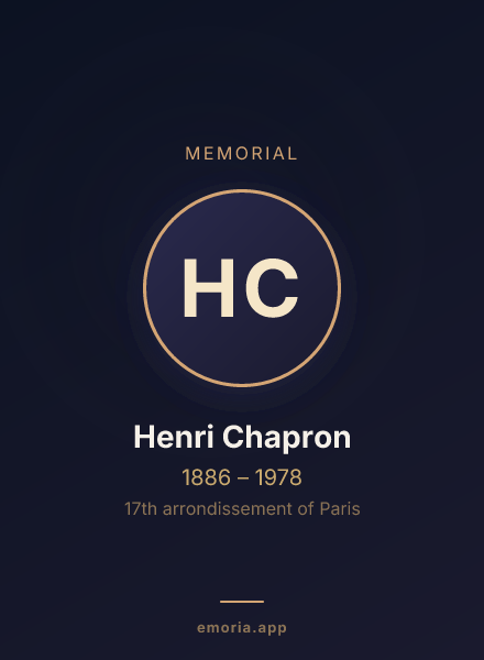 Memorial portrait of Henri Chapron