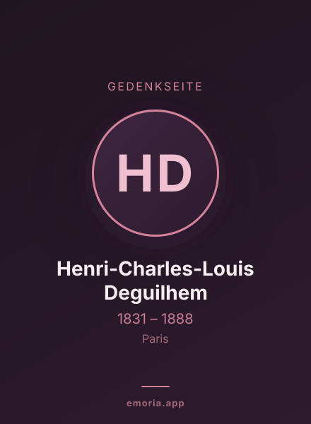 Gedenkportrait von Henri-Charles-Louis Deguilhem