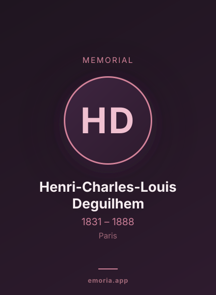 Memorial portrait of Henri-Charles-Louis Deguilhem