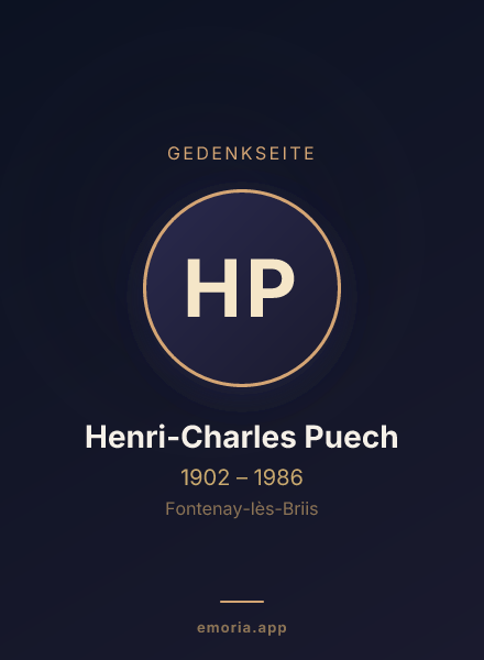 Gedenkportrait von Henri-Charles Puech