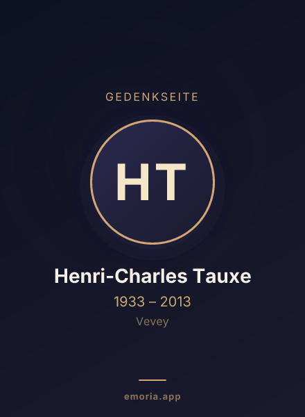 Gedenkportrait von Henri-Charles Tauxe