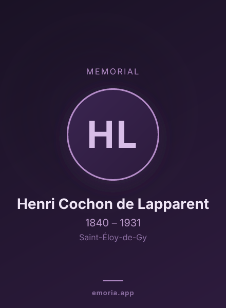Memorial portrait of Henri Cochon de Lapparent