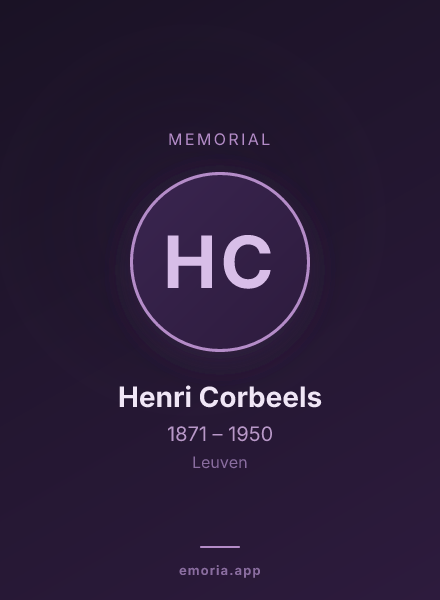 Memorial portrait of Henri Corbeels