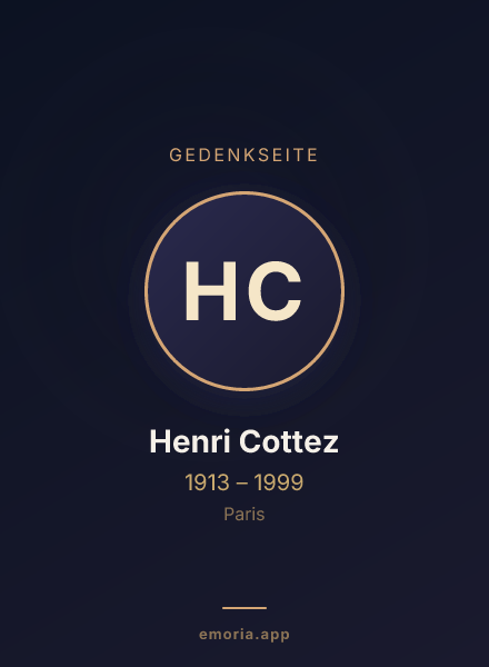 Gedenkportrait von Henri Cottez