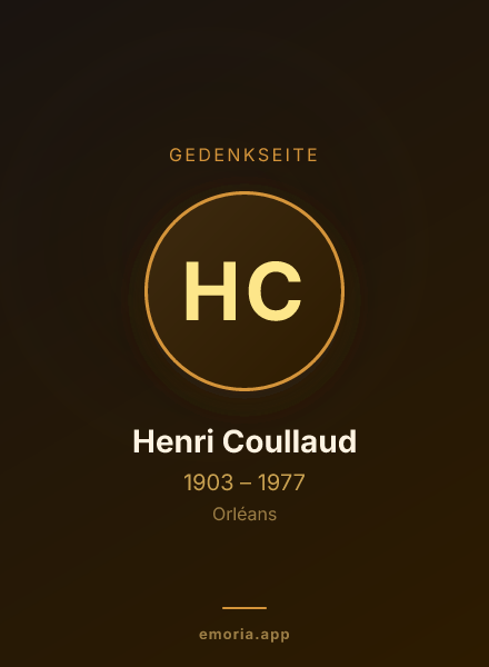 Gedenkportrait von Henri Coullaud