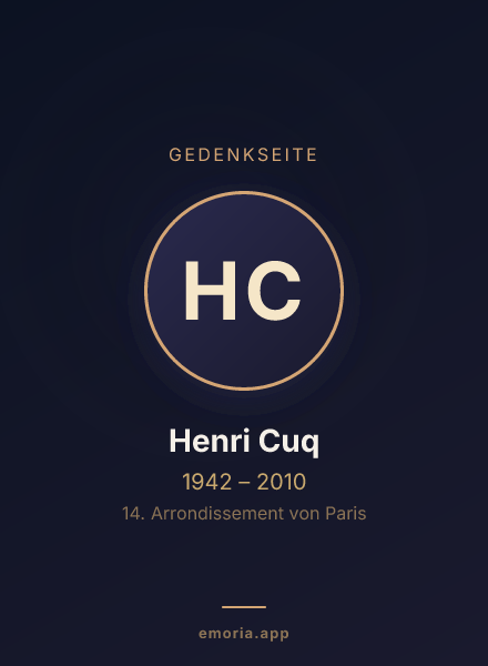 Gedenkportrait von Henri Cuq