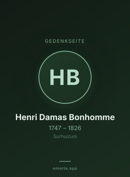 Gedenkportrait von Henri Damas Bonhomme