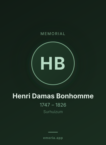 Memorial portrait of Henri Damas Bonhomme