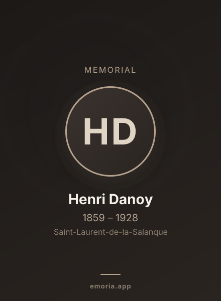 Memorial portrait of Henri Danoy