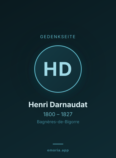Gedenkportrait von Henri Darnaudat