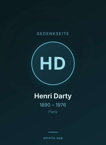 Gedenkportrait von Henri Darty