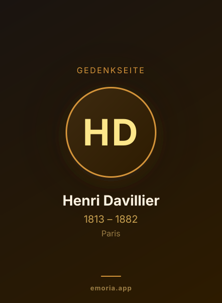 Gedenkportrait von Henri Davillier