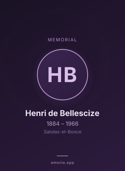 Memorial portrait of Henri de Bellescize