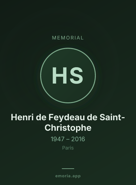 Memorial portrait of Henri de Feydeau de Saint-Christophe