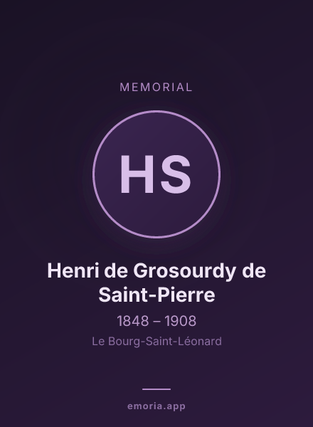 Memorial portrait of Henri de Grosourdy de Saint-Pierre