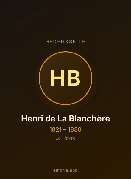 Gedenkportrait von Henri de La Blanchère