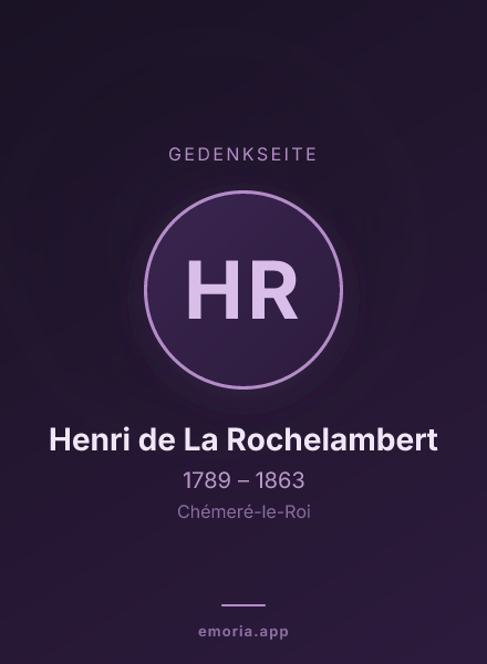 Gedenkportrait von Henri de La Rochelambert