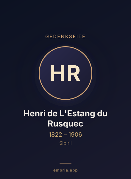 Gedenkportrait von Henri de L'Estang du Rusquec