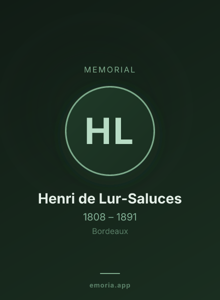 Memorial portrait of Henri de Lur-Saluces