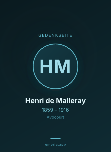 Gedenkportrait von Henri de Malleray