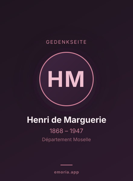 Gedenkportrait von Henri de Marguerie