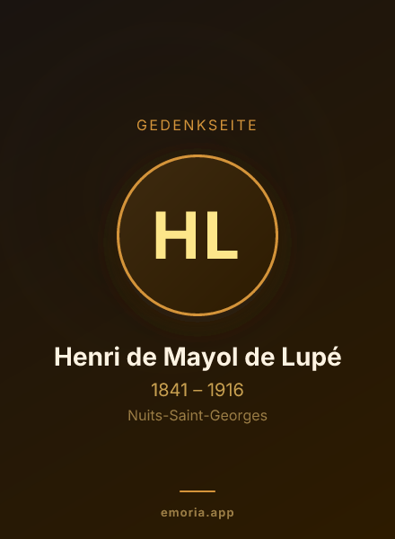 Gedenkportrait von Henri de Mayol de Lupé