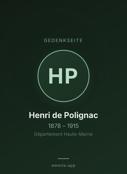 Gedenkportrait von Henri de Polignac