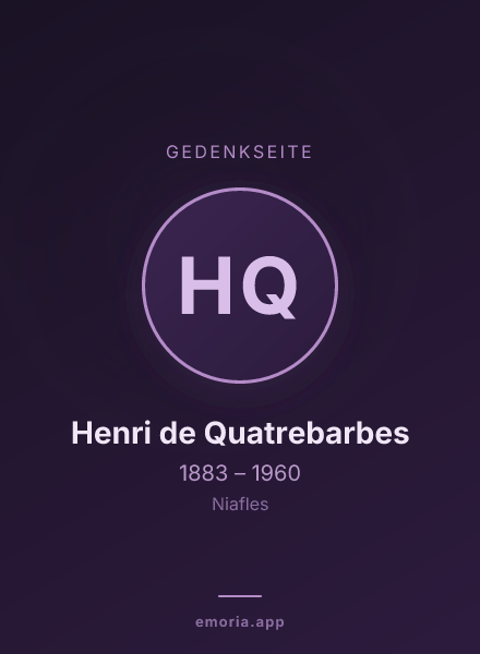 Gedenkportrait von Henri de Quatrebarbes