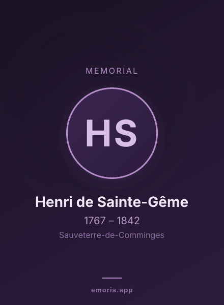 Memorial portrait of Henri de Sainte-Gême