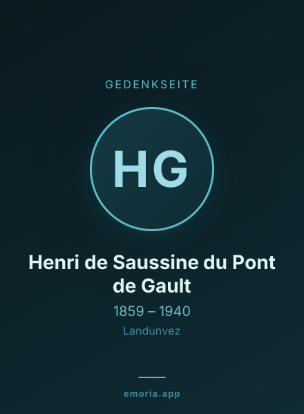 Gedenkportrait von Henri de Saussine du Pont de Gault