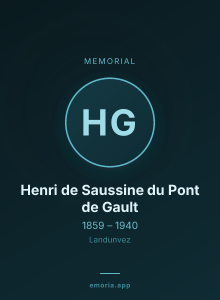 Memorial portrait of Henri de Saussine du Pont de Gault