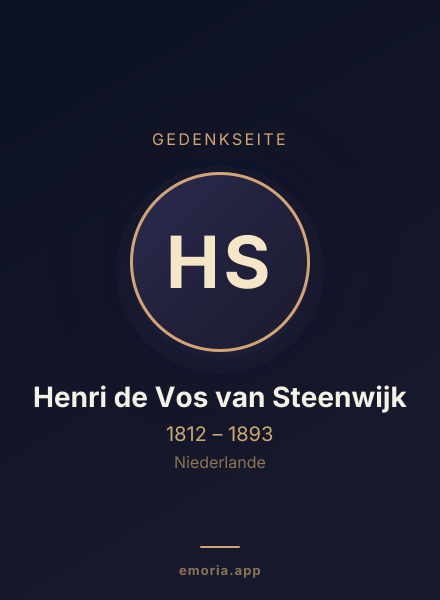 Gedenkportrait von Henri de Vos van Steenwijk