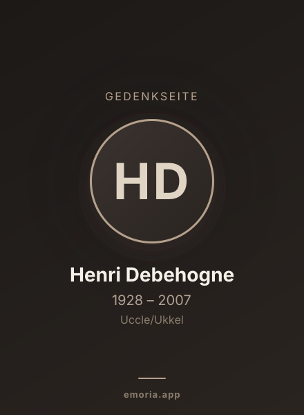 Gedenkportrait von Henri Debehogne