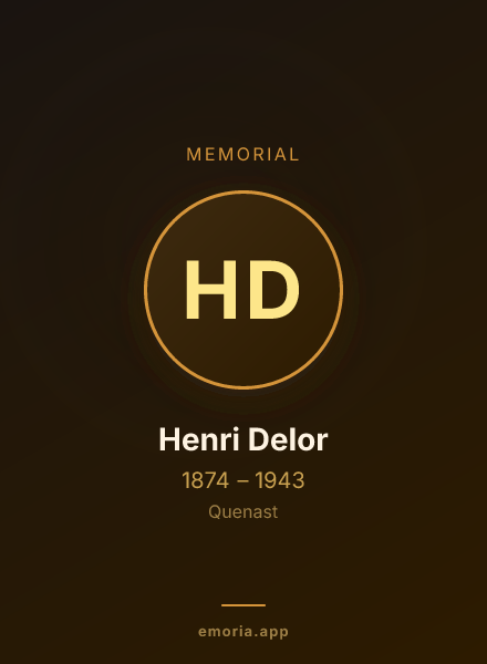 Memorial portrait of Henri Delor