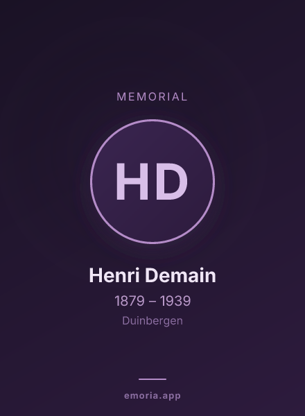 Memorial portrait of Henri Demain