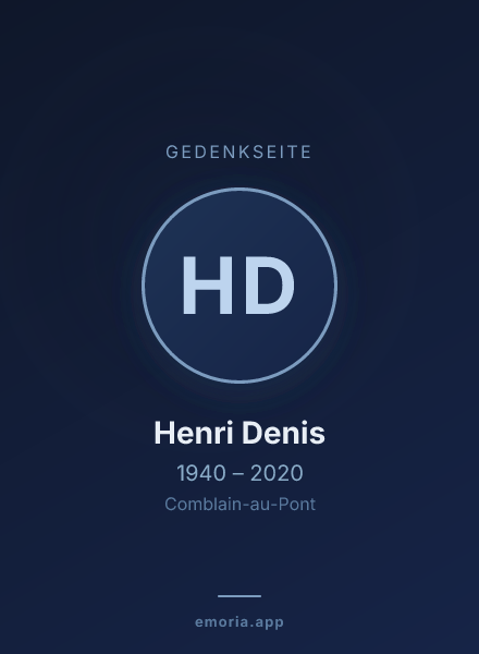 Gedenkportrait von Henri Denis