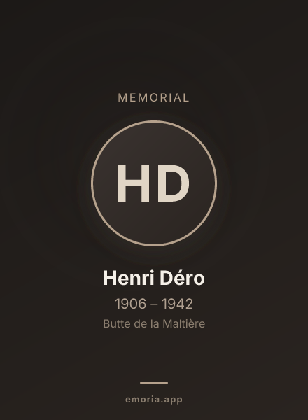 Memorial portrait of Henri Déro