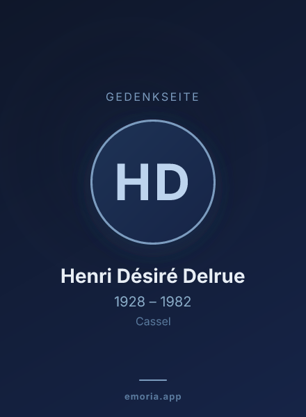 Gedenkportrait von Henri Désiré Delrue
