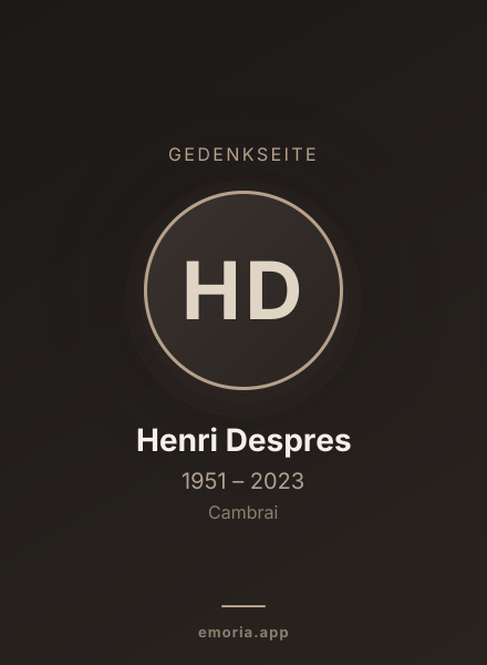 Gedenkportrait von Henri Despres