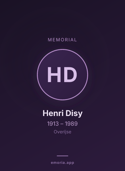 Memorial portrait of Henri Disy