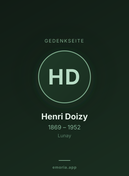Gedenkportrait von Henri Doizy