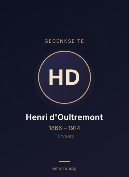 Gedenkportrait von Henri d'Oultremont