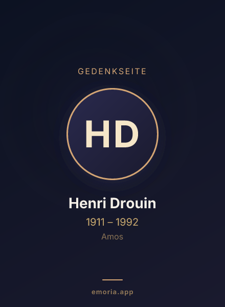 Gedenkportrait von Henri Drouin
