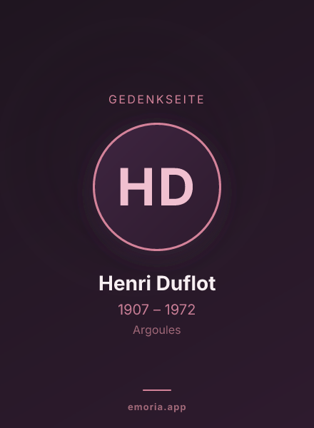 Gedenkportrait von Henri Duflot