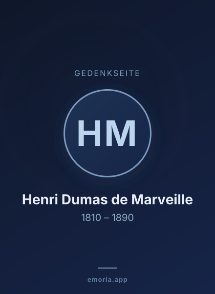 Gedenkportrait von Henri Dumas de Marveille