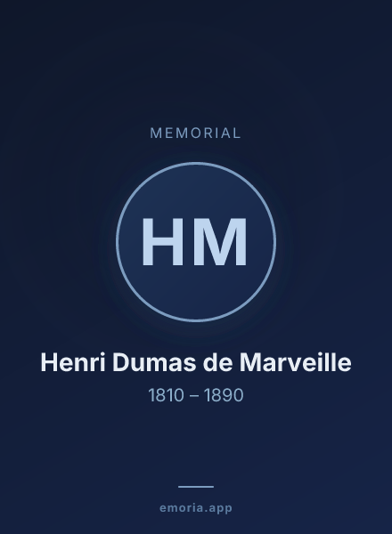 Memorial portrait of Henri Dumas de Marveille