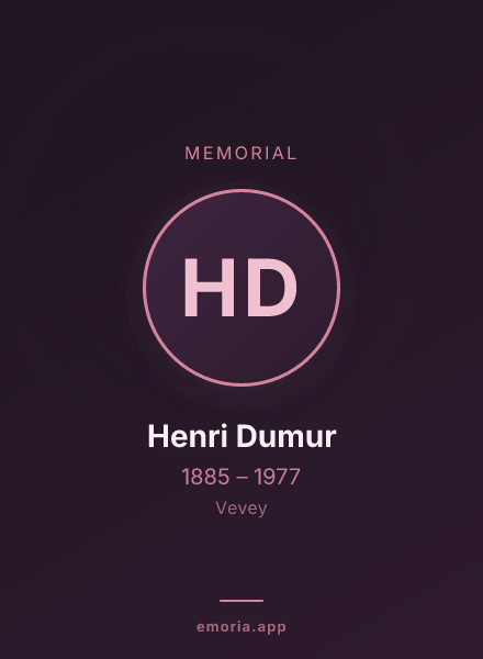 Memorial portrait of Henri Dumur