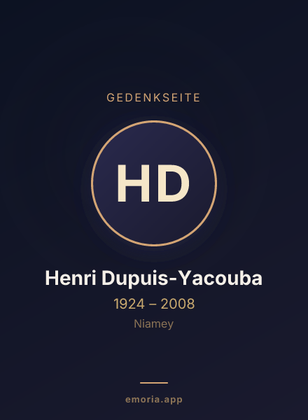 Gedenkportrait von Henri Dupuis-Yacouba