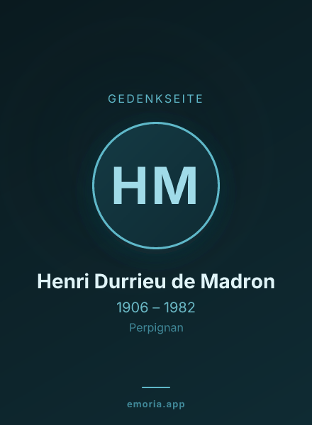 Gedenkportrait von Henri Durrieu de Madron