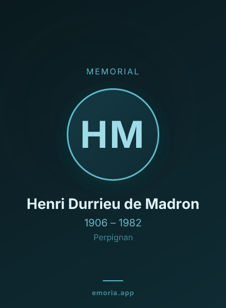 Memorial portrait of Henri Durrieu de Madron